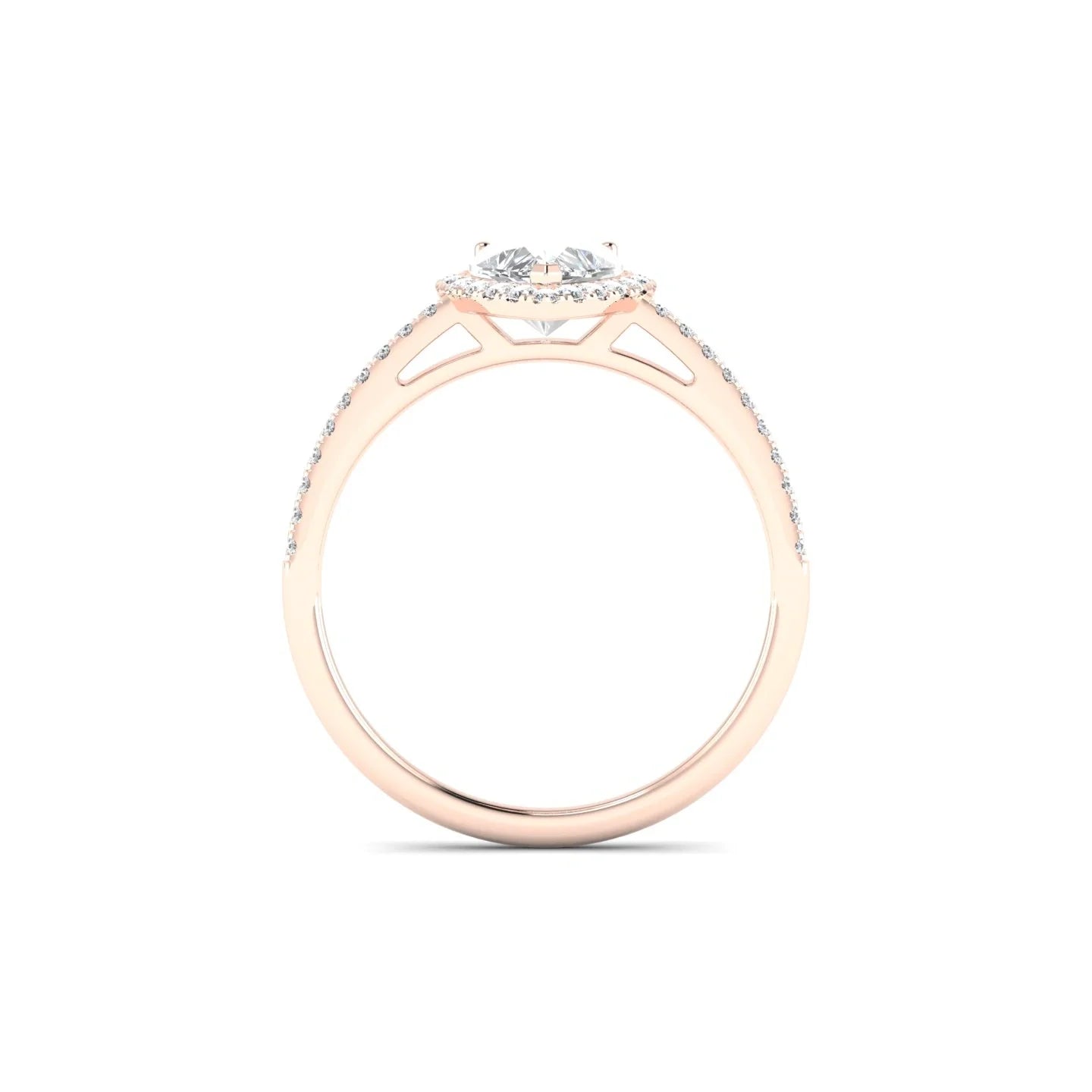 Sunrise | 18k Rose Gold 5.5 mm Heart Diamond Ring