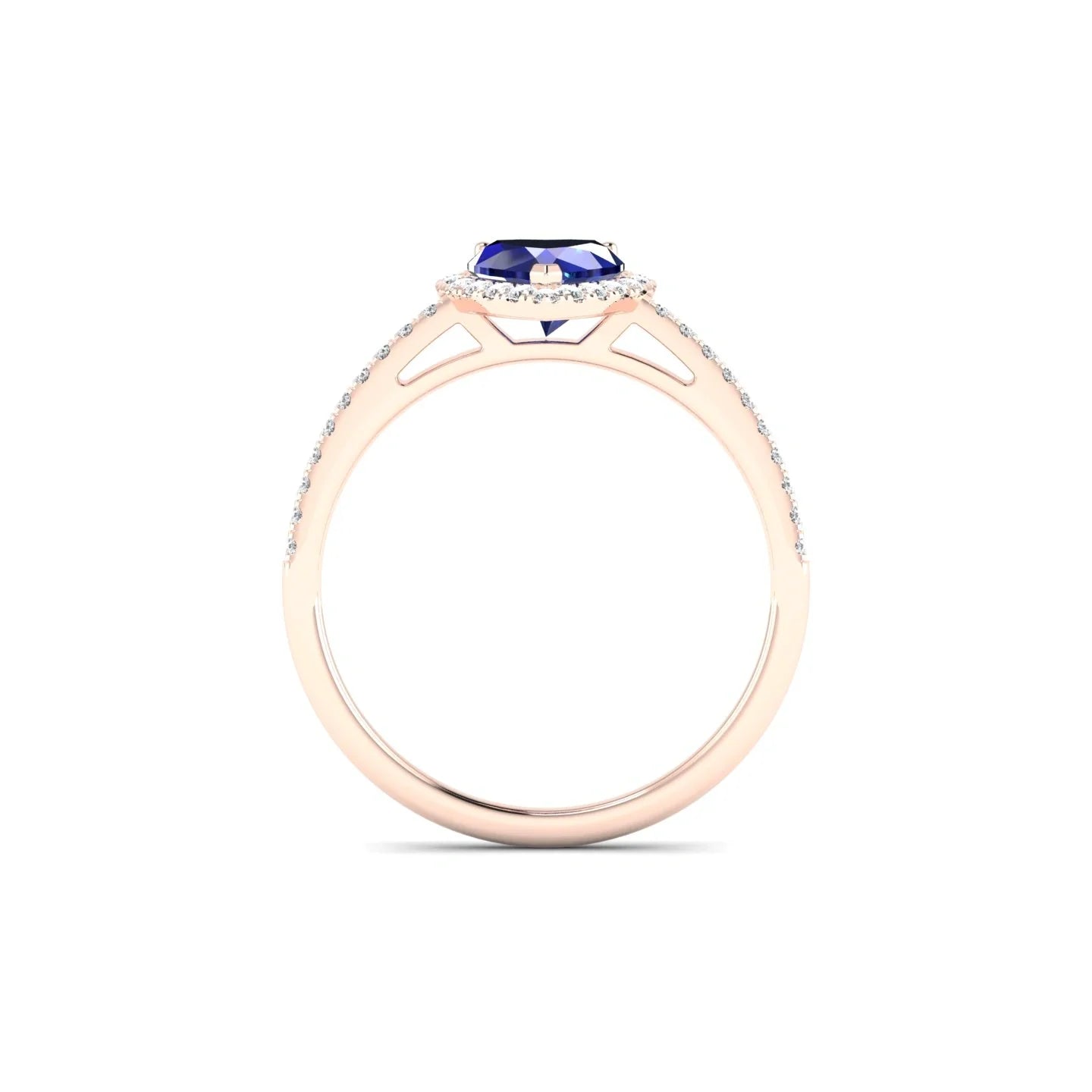Sunrise | 18k Rose Gold 5.5 mm Heart Sapphire Ring