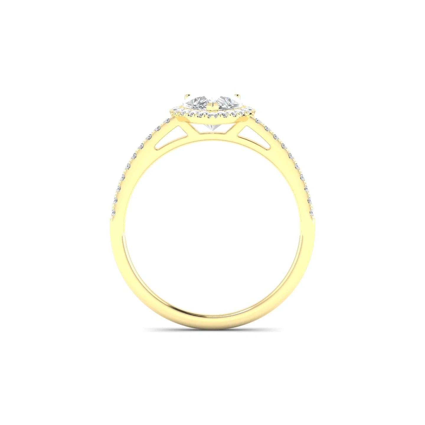 Sunrise | 18k Yellow Gold 5.5 mm Heart Diamond Ring
