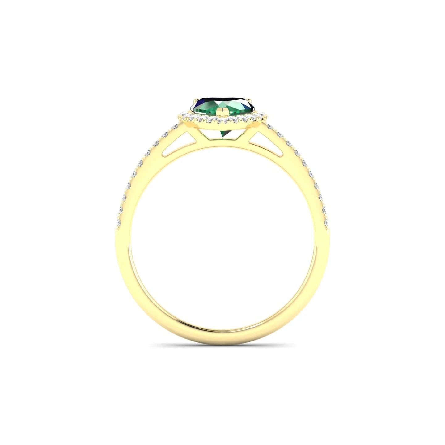 Sunrise | 18k Yellow Gold 5.5 mm Heart Emerald Ring