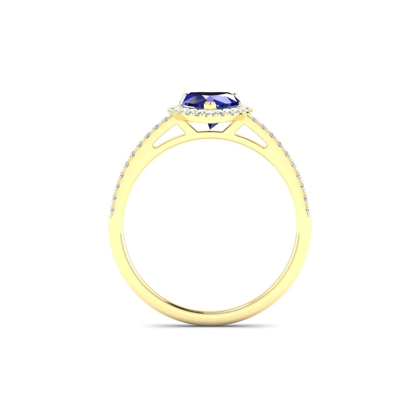 Sunrise | 18k Yellow Gold 5.5 mm Heart Sapphire Ring