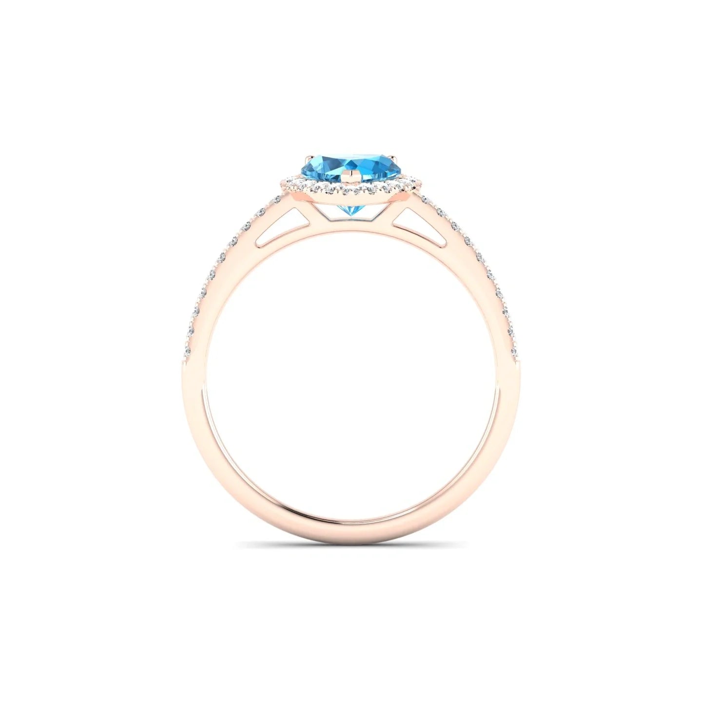 Sunrise | 18k Rose Gold 6 mm Heart Topaz Ring