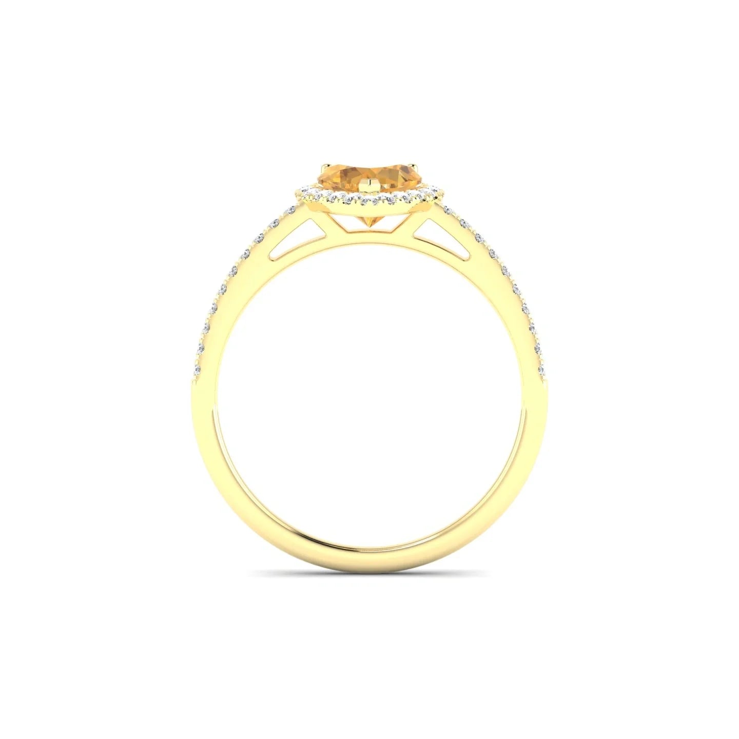 Sunrise | 18k Yellow Gold 6 mm Heart Citrine Ring