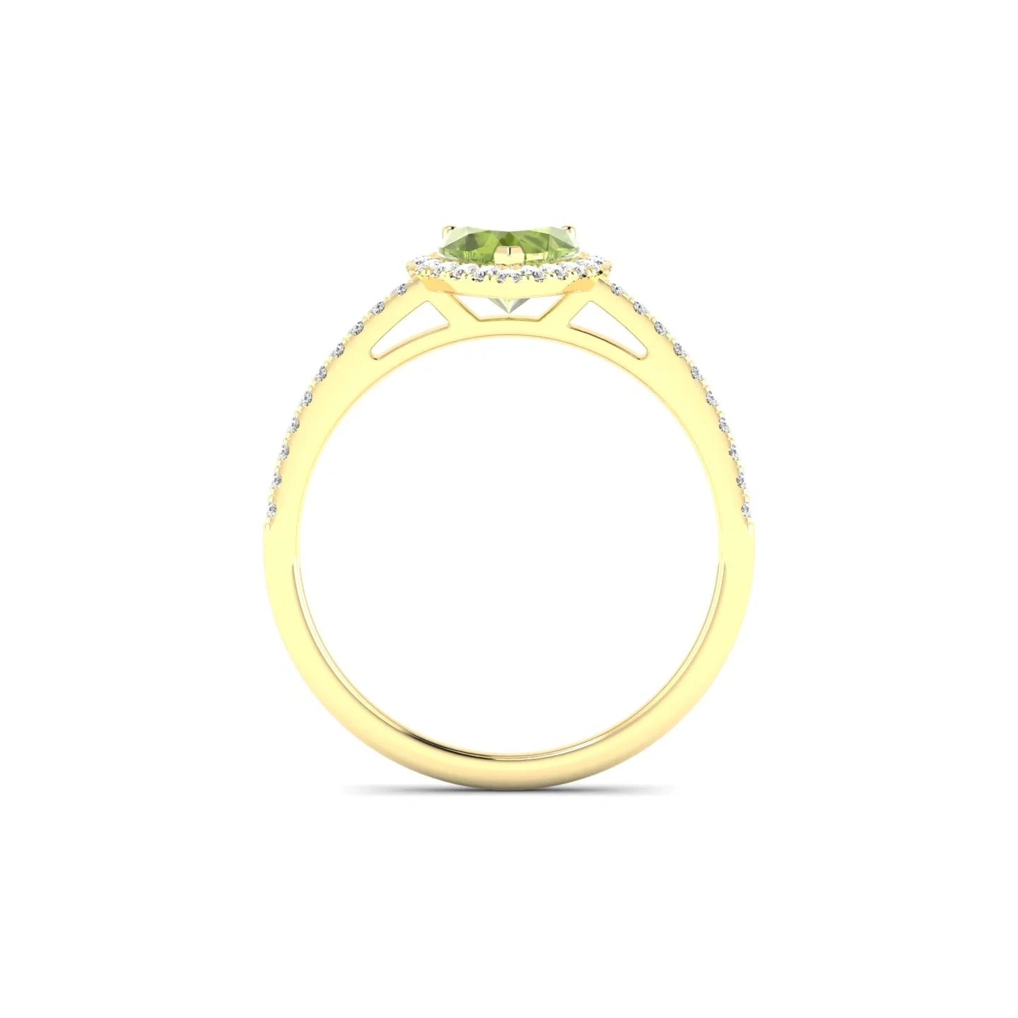 Sunrise | 18k Yellow Gold 6 mm Heart Peridot Ring