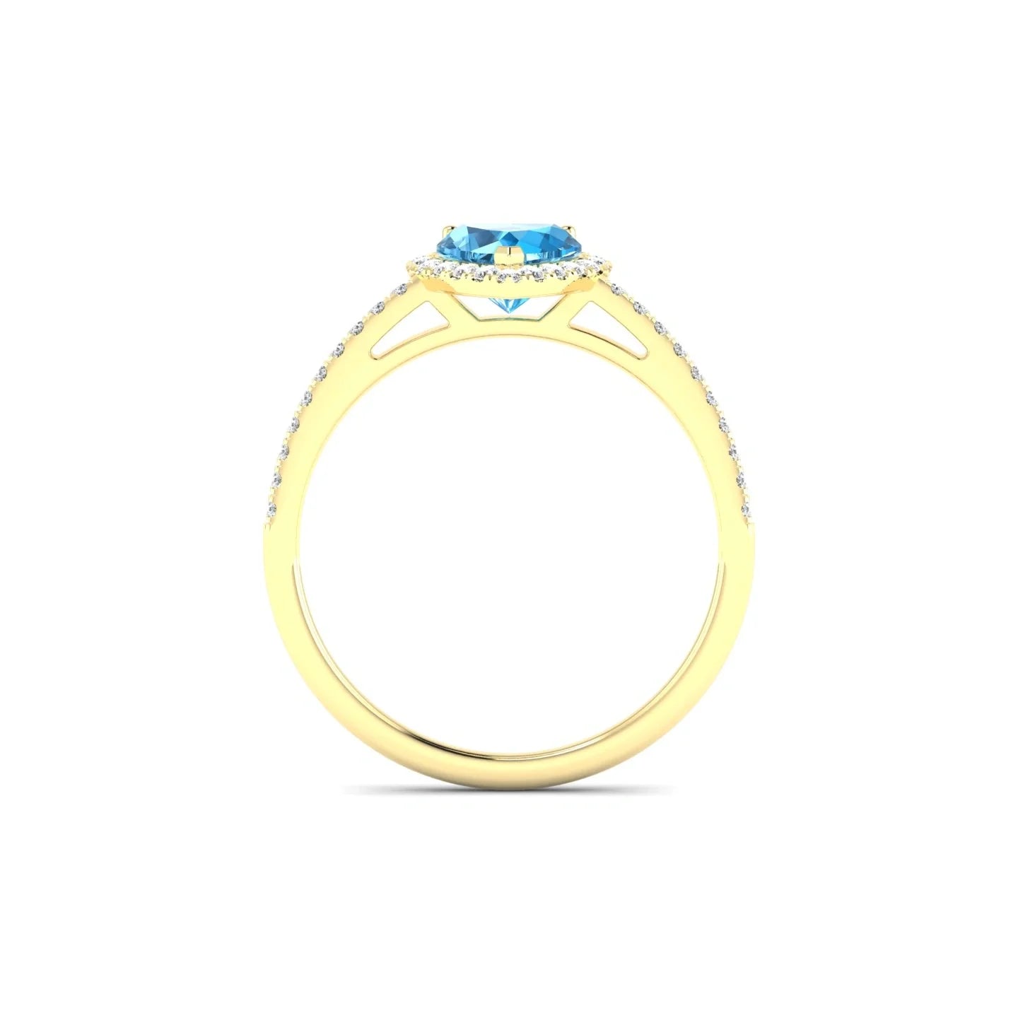 Sunrise | 18k Yellow Gold 6 mm Heart Topaz Ring