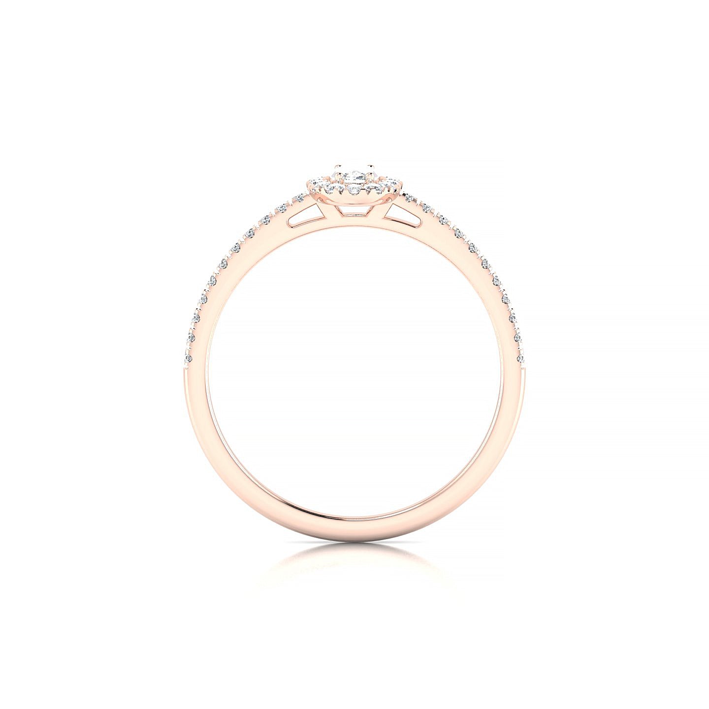 Sunrise | 18k Rose Gold 5 x 3 mm Oval Diamond Ring