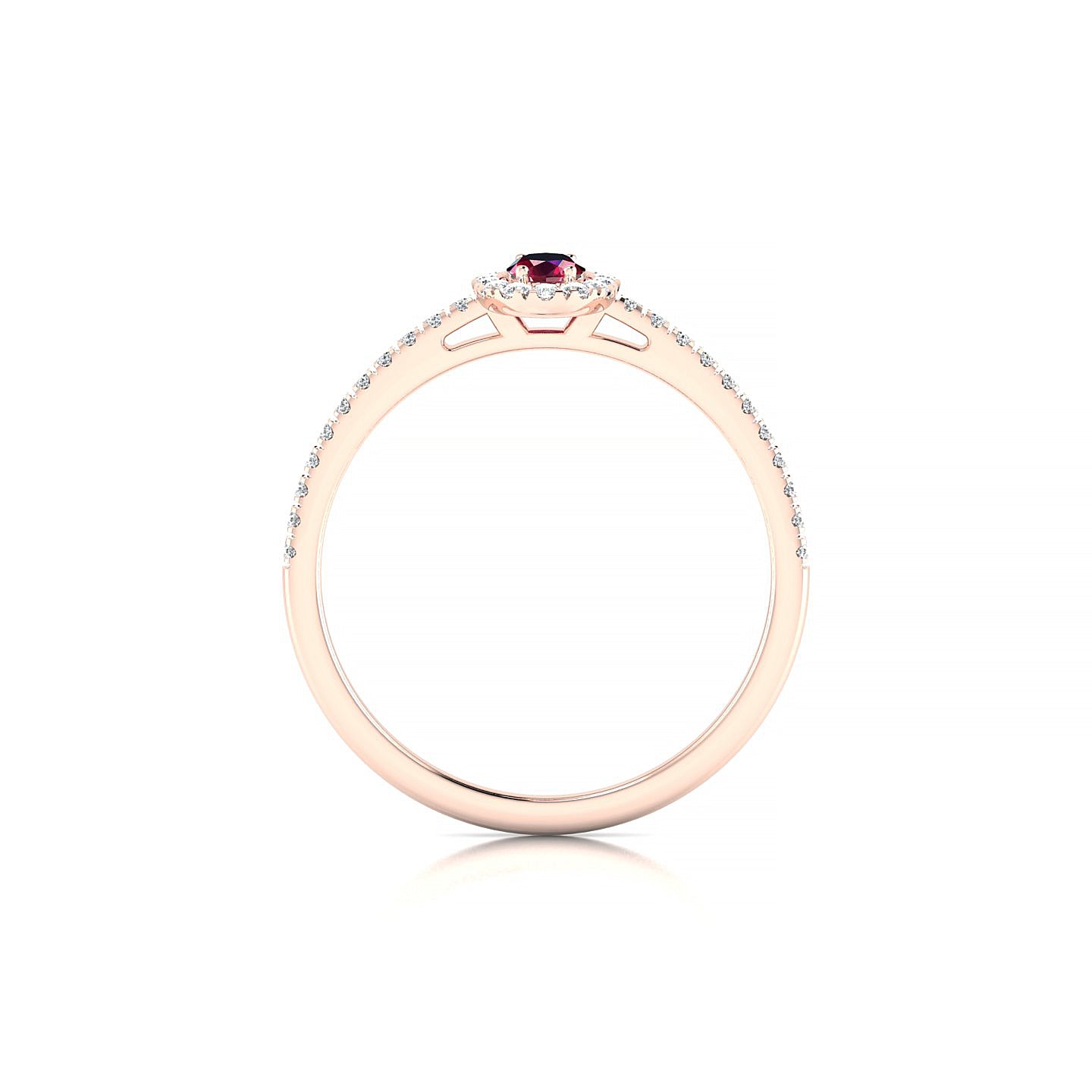 Sunrise | 18k Rose Gold 5 x 3 mm Oval Ruby Ring