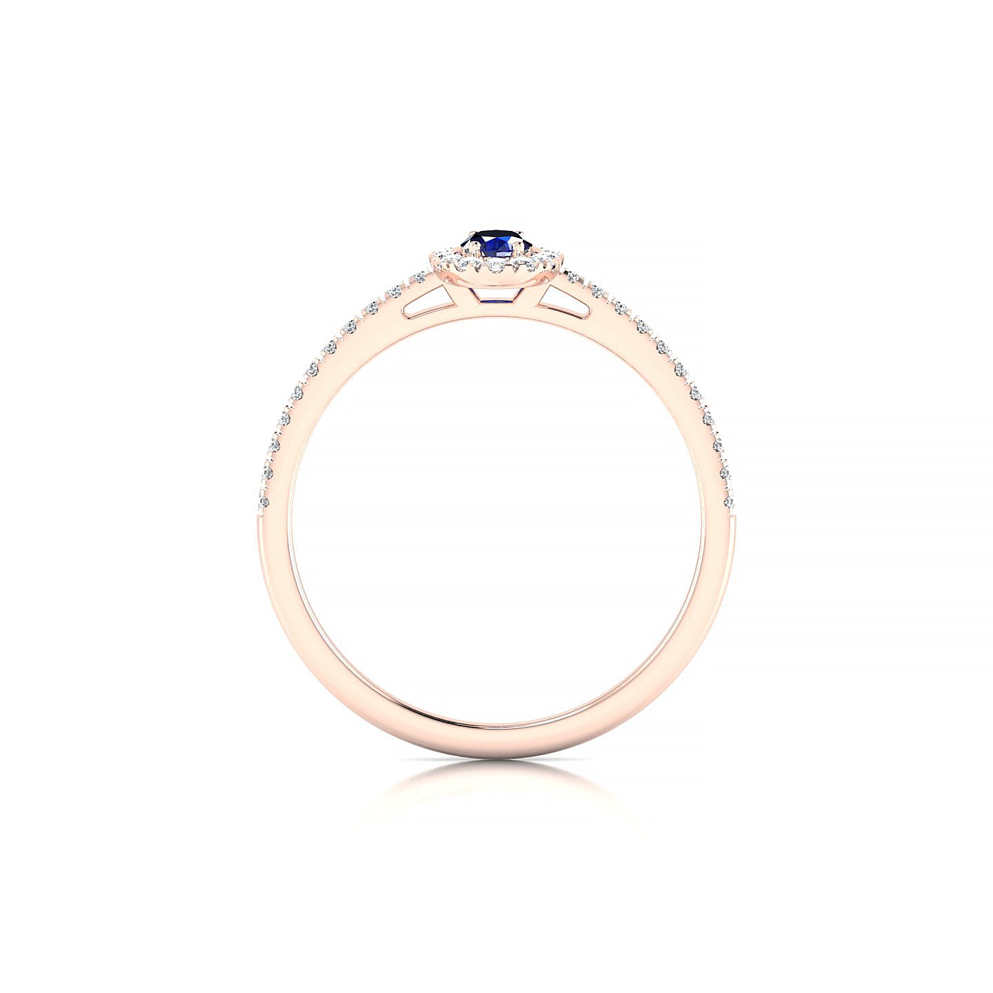 Sunrise | 18k Rose Gold 5 x 3 mm Oval Sapphire Ring