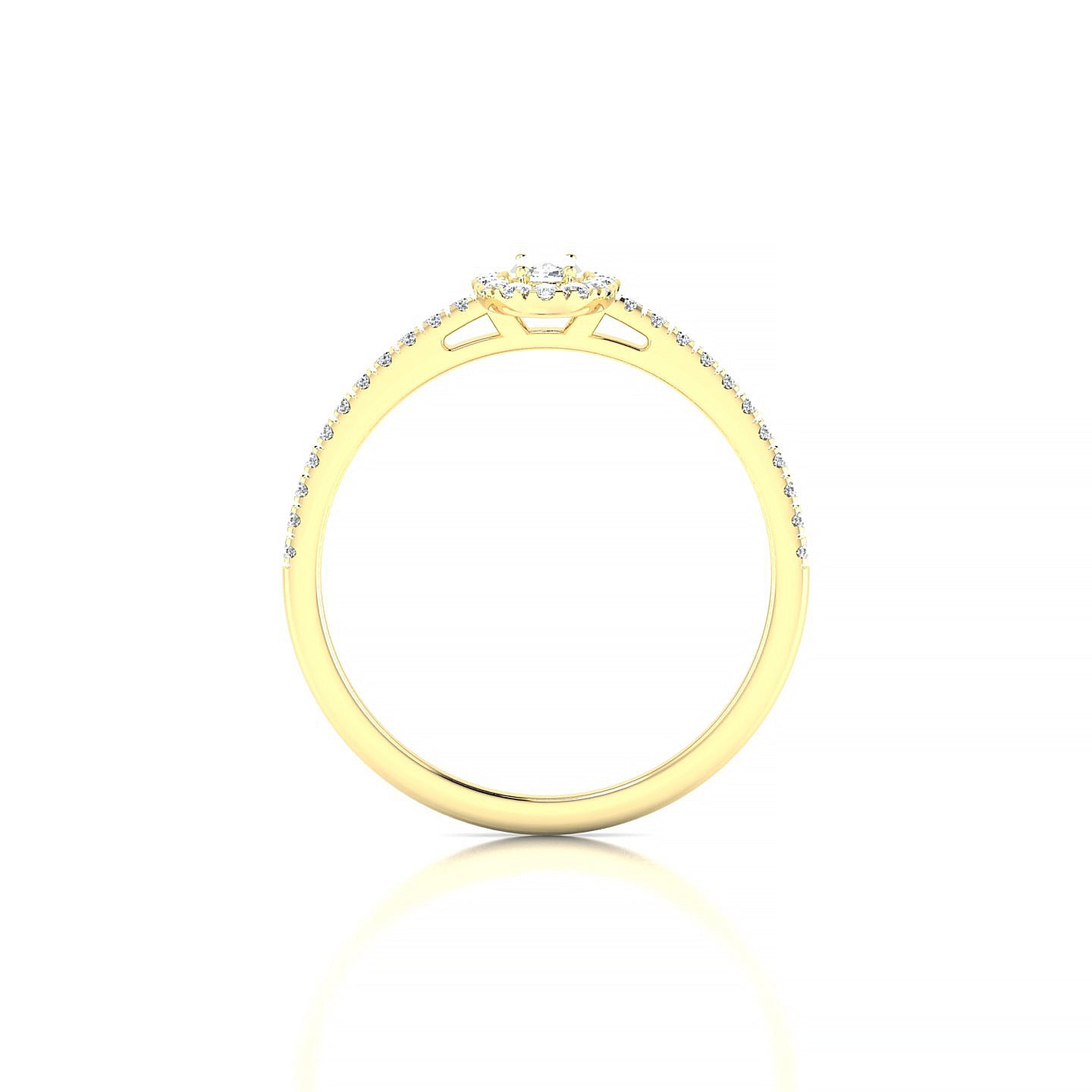 Sunrise | 18k Yellow Gold 5 x 3 mm Oval Diamond Ring