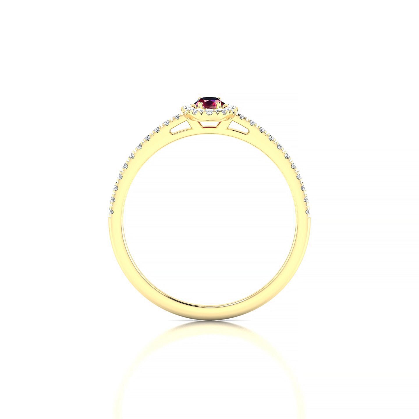 Sunrise | 18k Yellow Gold 5 x 3 mm Oval Ruby Ring