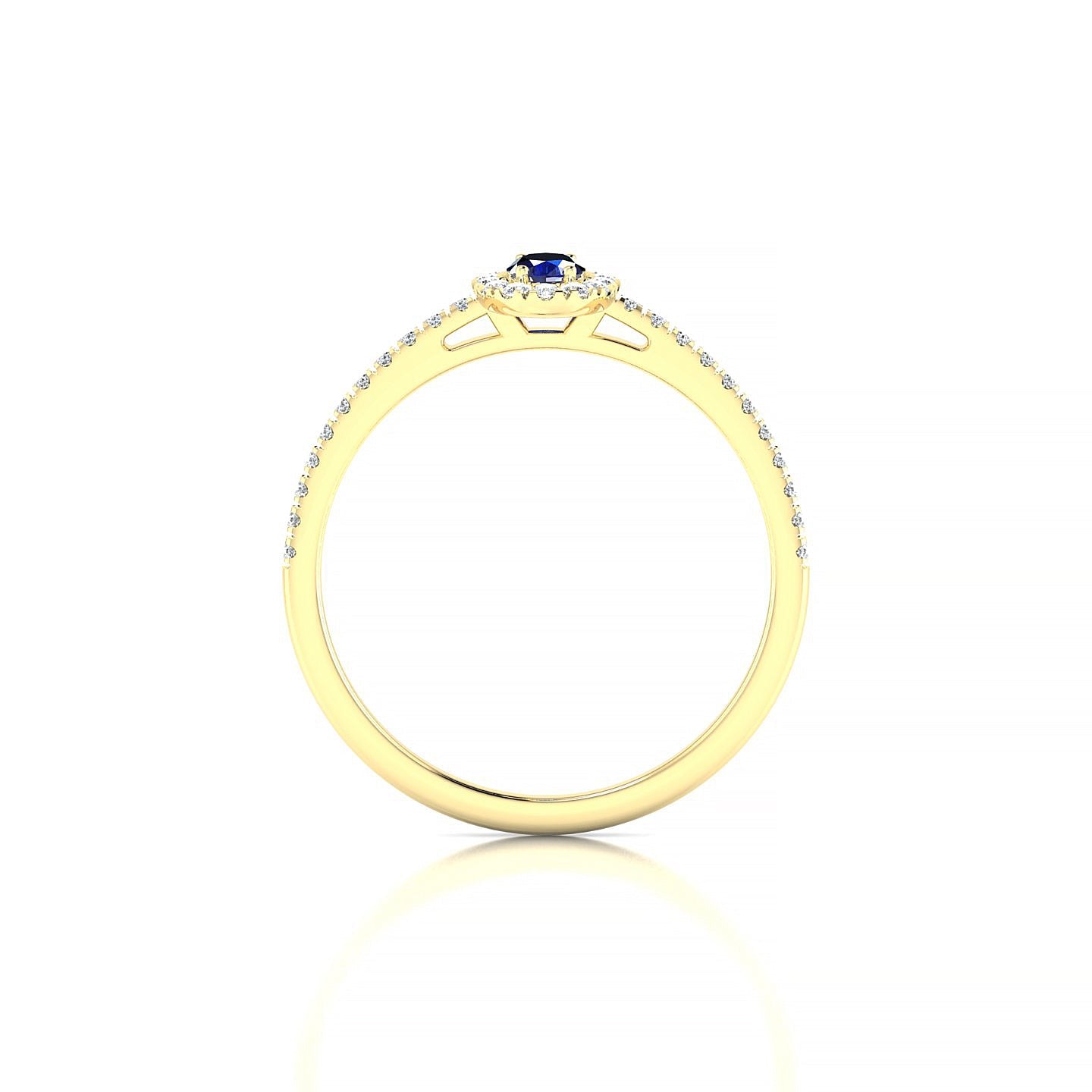 Sunrise | 18k Yellow Gold 5 x 3 mm Oval Sapphire Ring