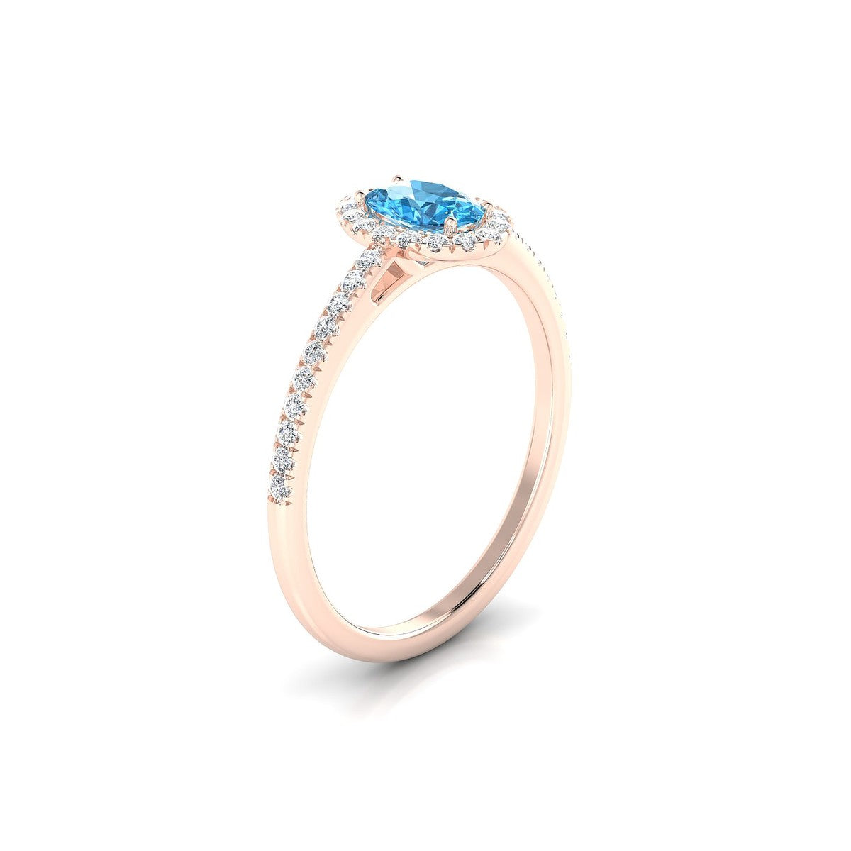 Sunrise | 18k Rose Gold 6 x 4 mm Oval Topaz Ring