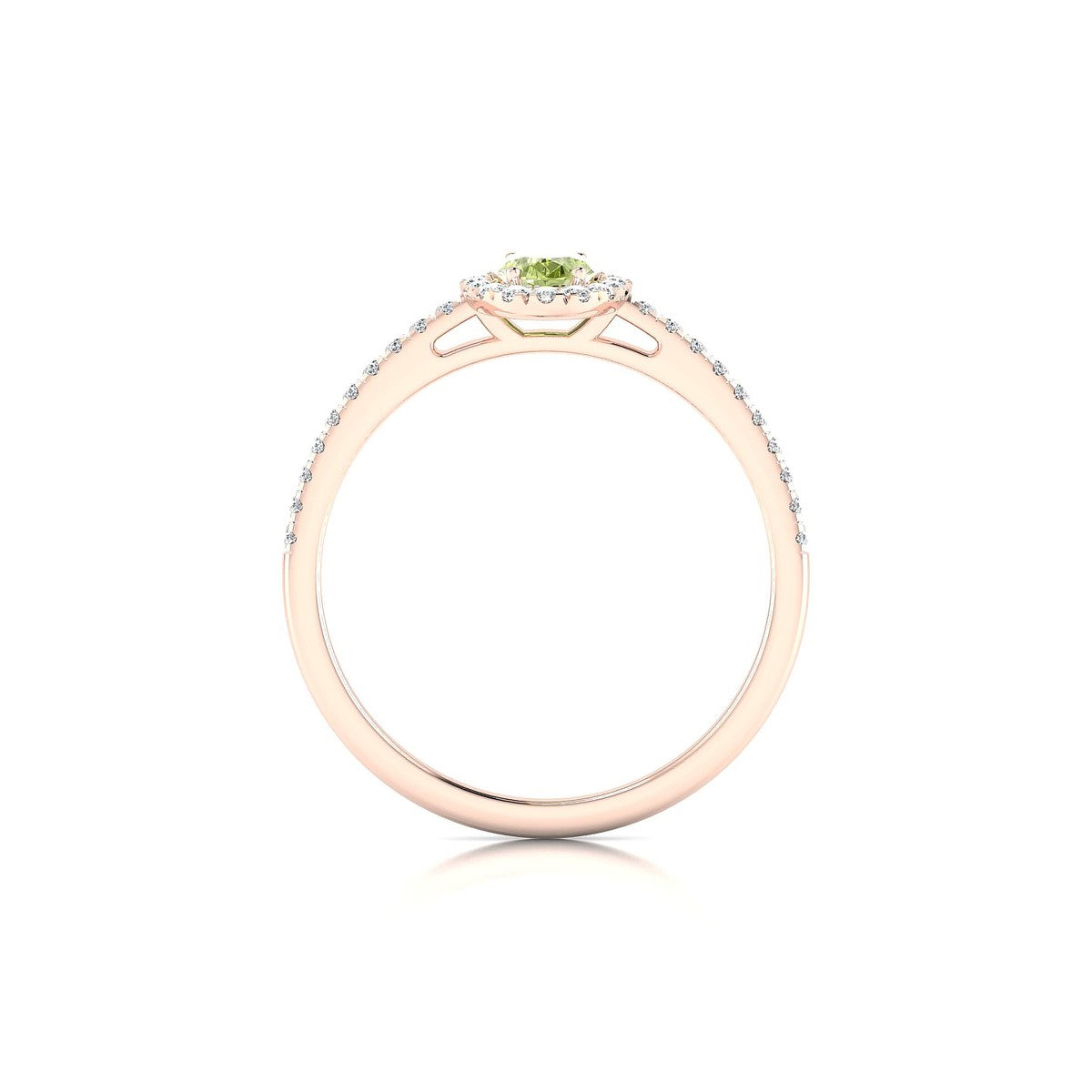 Sunrise | 18k Rose Gold 6 x 4 mm Oval Peridot Ring