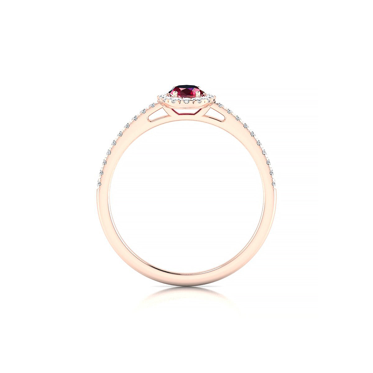 Sunrise | 18k Rose Gold 6 x 4 mm Oval Ruby Ring