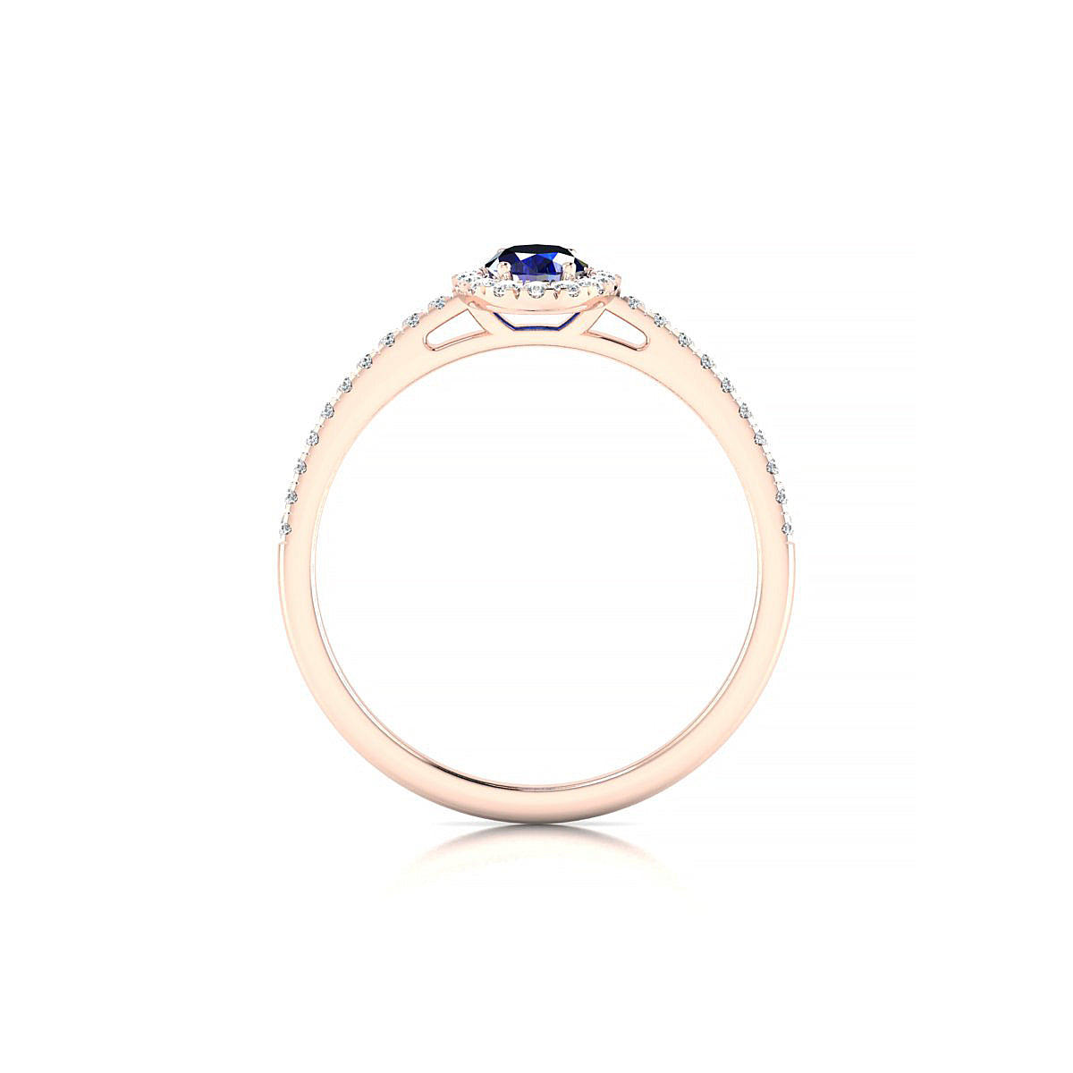 Sunrise | 18k Rose Gold 6 x 4 mm Oval Sapphire Ring