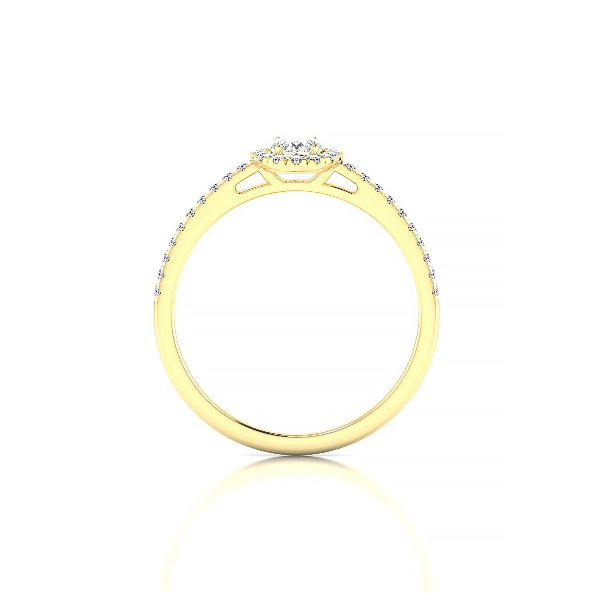 Sunrise | 18k Yellow Gold 6 x 4 mm Oval Diamond Ring