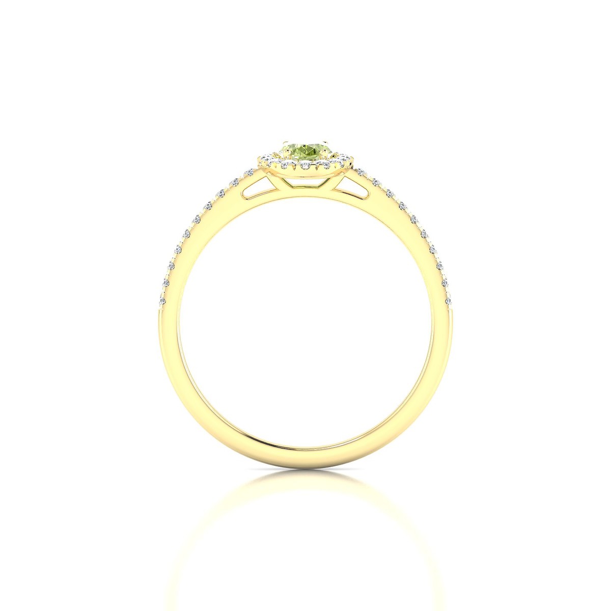 Sunrise | 18k Yellow Gold 6 x 4 mm Oval Peridot Ring