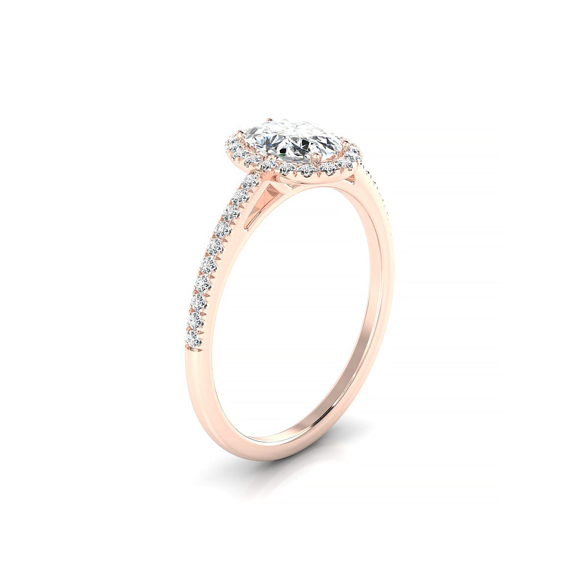 Sunrise | 18k Rose Gold 7 x 5 mm Oval Diamond Ring