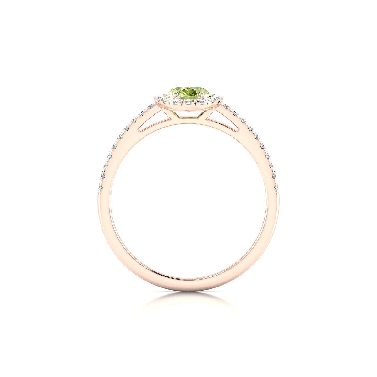 Sunrise | 18k Rose Gold 7 x 5 mm Oval Peridot Ring