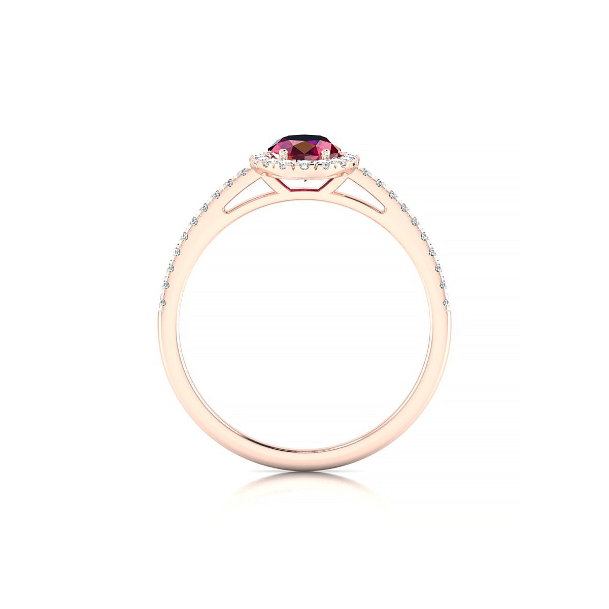 Sunrise | 18k Rose Gold 7 x 5 mm Oval Ruby Ring