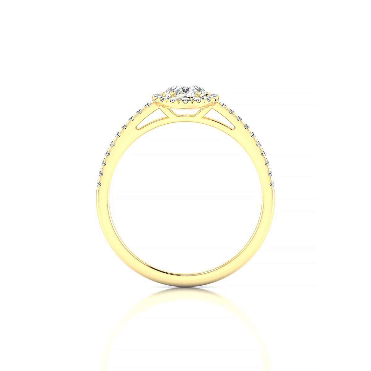 Sunrise | 18k Yellow Gold 7 x 5 mm Oval Diamond Ring