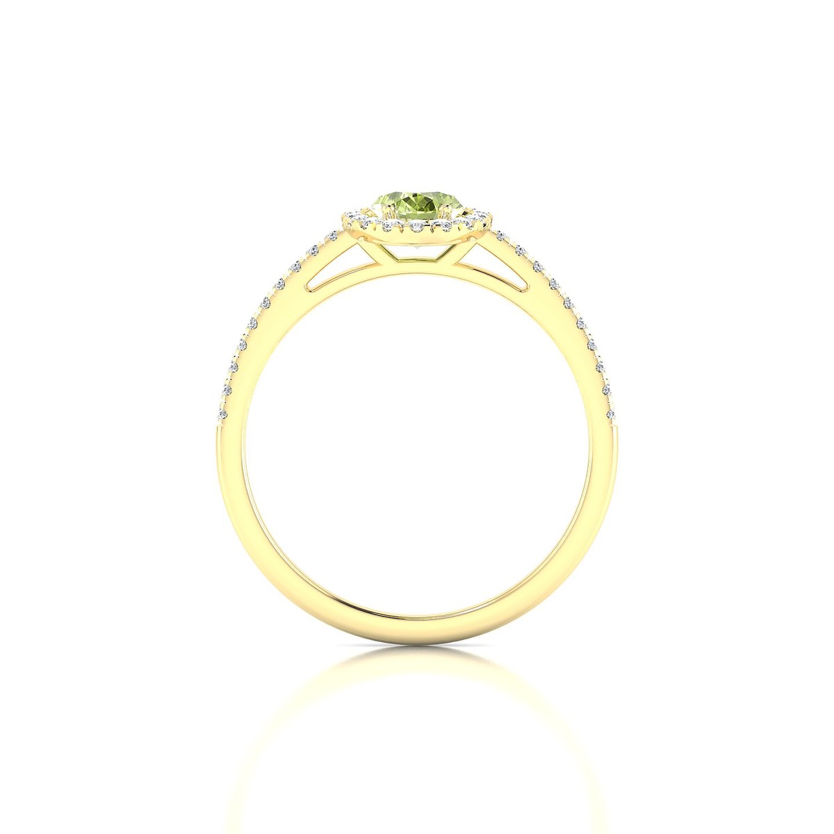 Sunrise | 18k Yellow Gold 7 x 5 mm Oval Peridot Ring