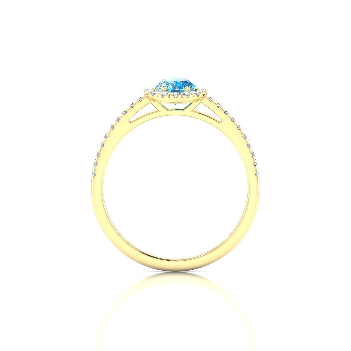 Sunrise | 18k Yellow Gold 7 x 5 mm Oval Topaz Ring
