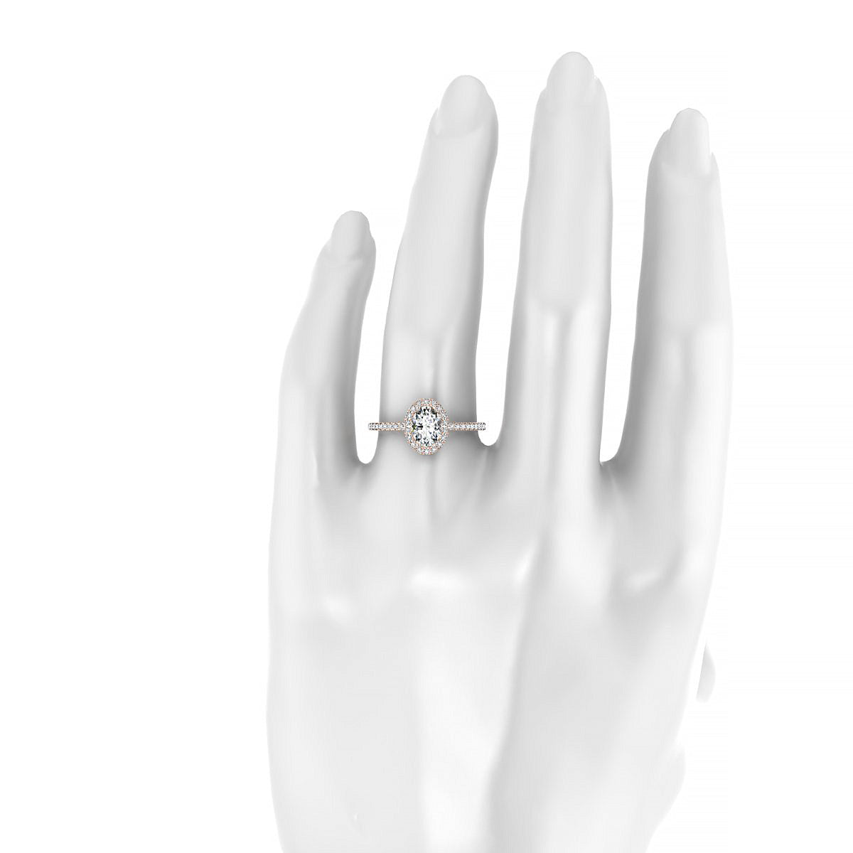 Sunrise | 18k Rose Gold 7 x 5 mm Oval Diamond Ring