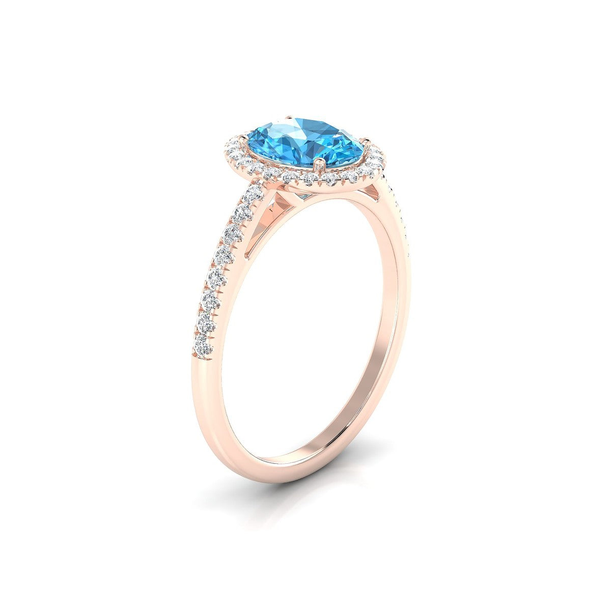 Sunrise | 18k Rose Gold 8 x 6 mm Oval Topaz Ring