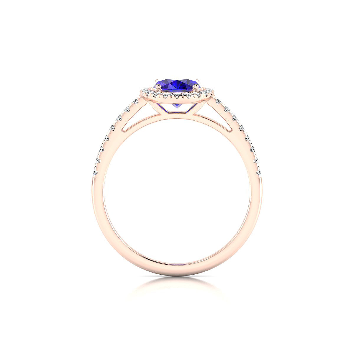 Sunrise | 18k Rose Gold 8 x 6 mm Oval Tanzanite Ring