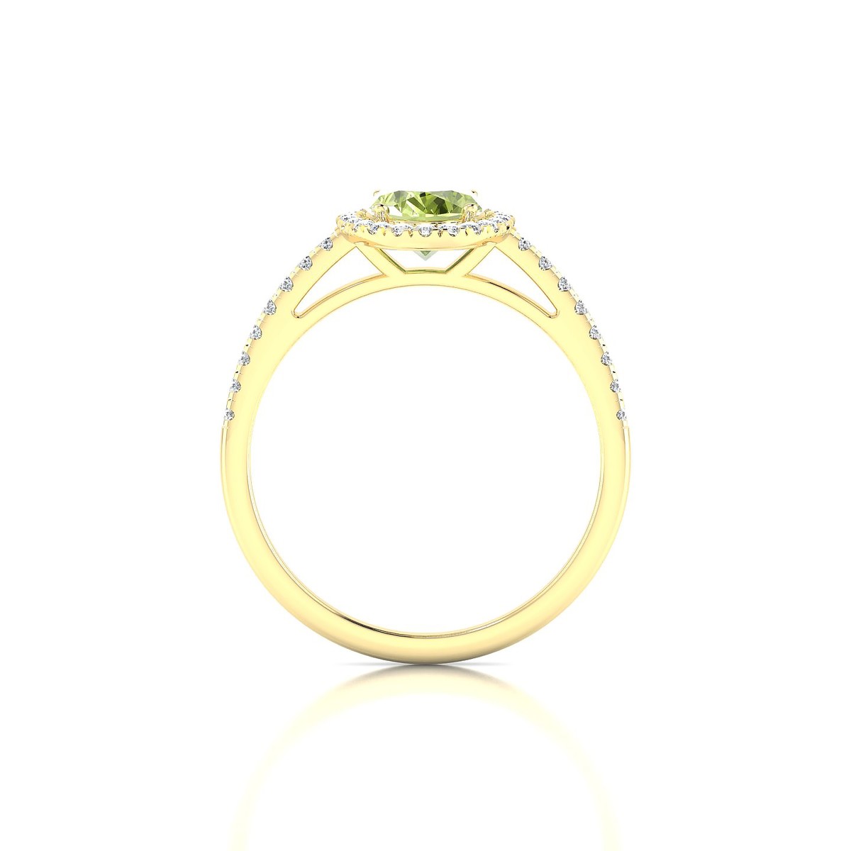 Sunrise | 18k Yellow Gold 8 x 6 mm Oval Peridot Ring