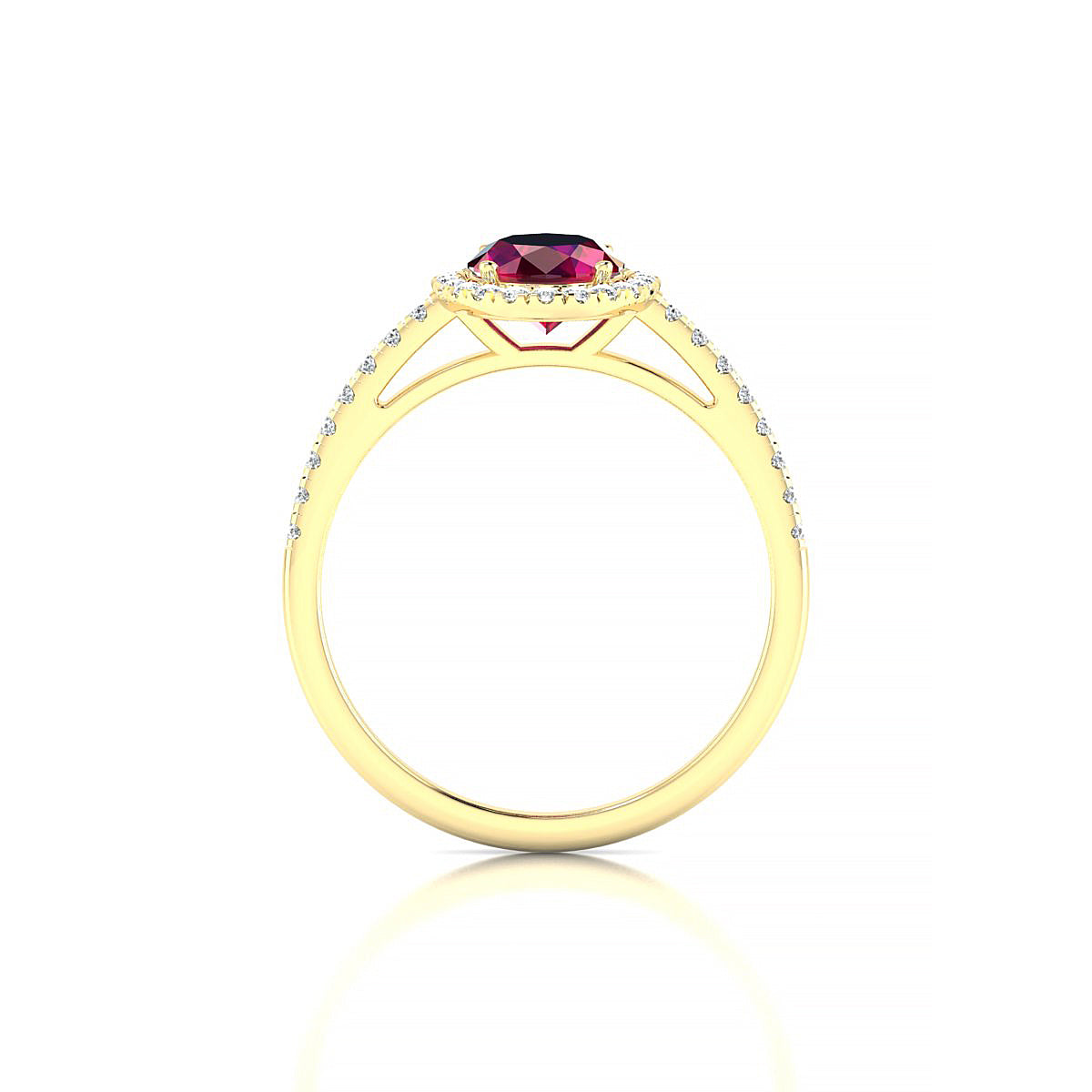 Sunrise | 18k Yellow Gold 8 x 6 mm Oval Ruby Ring