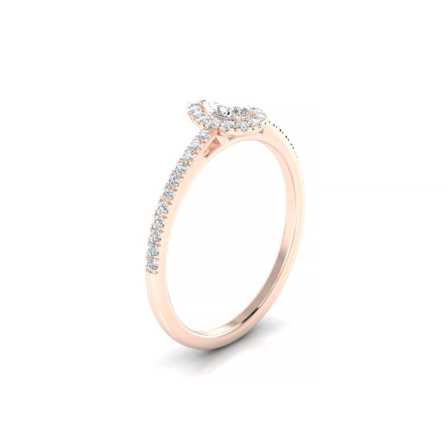 Sunrise | 18k Rose Gold 5 x 3 mm Pear Diamond Ring