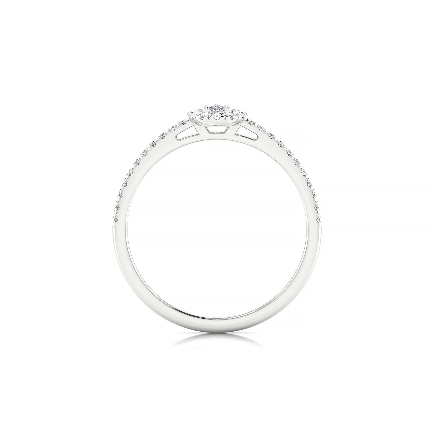 Sunrise | 18k White Gold 5 x 3 mm Pear Diamond Ring