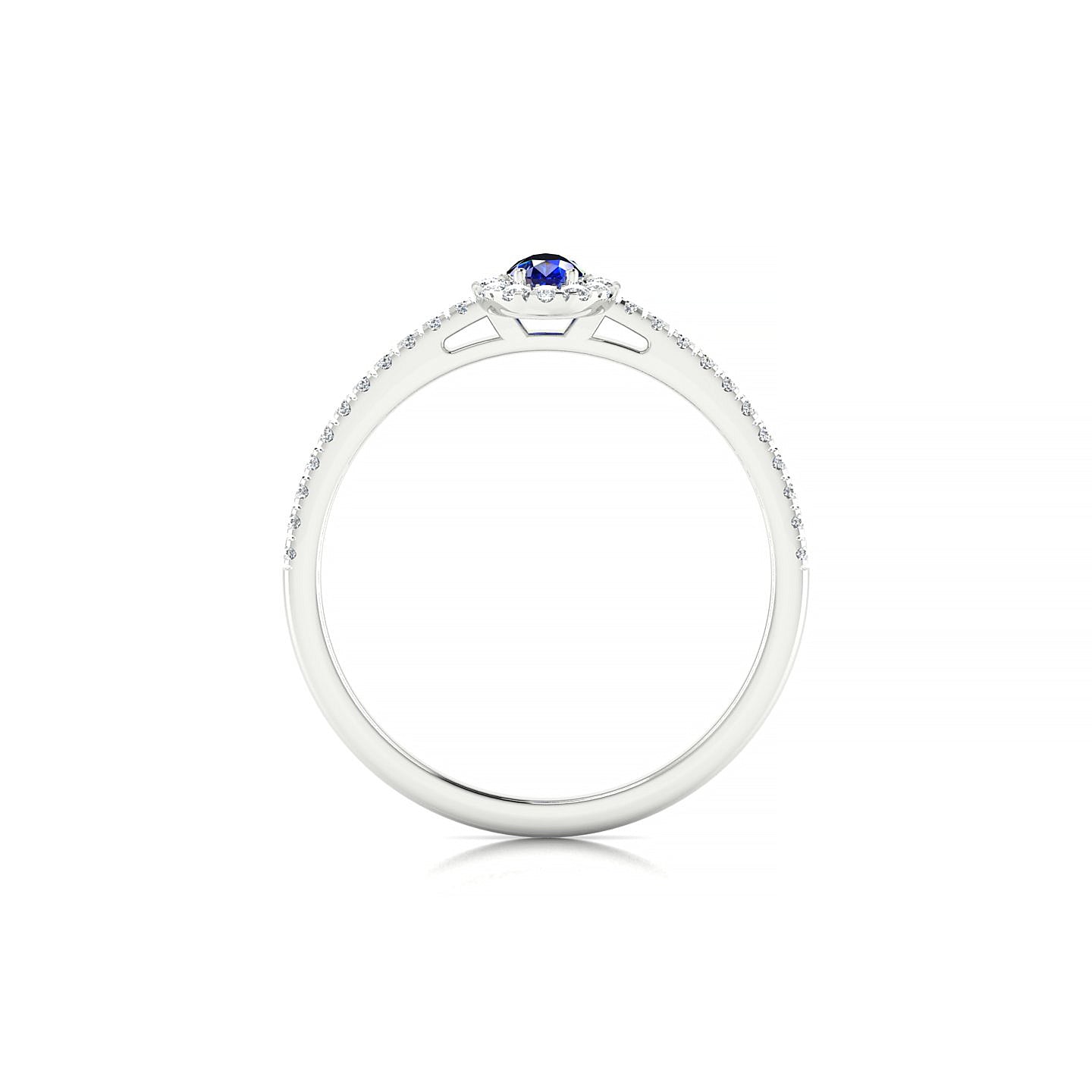 Sunrise | 18k White Gold 5 x 3 mm Pear Sapphire Ring