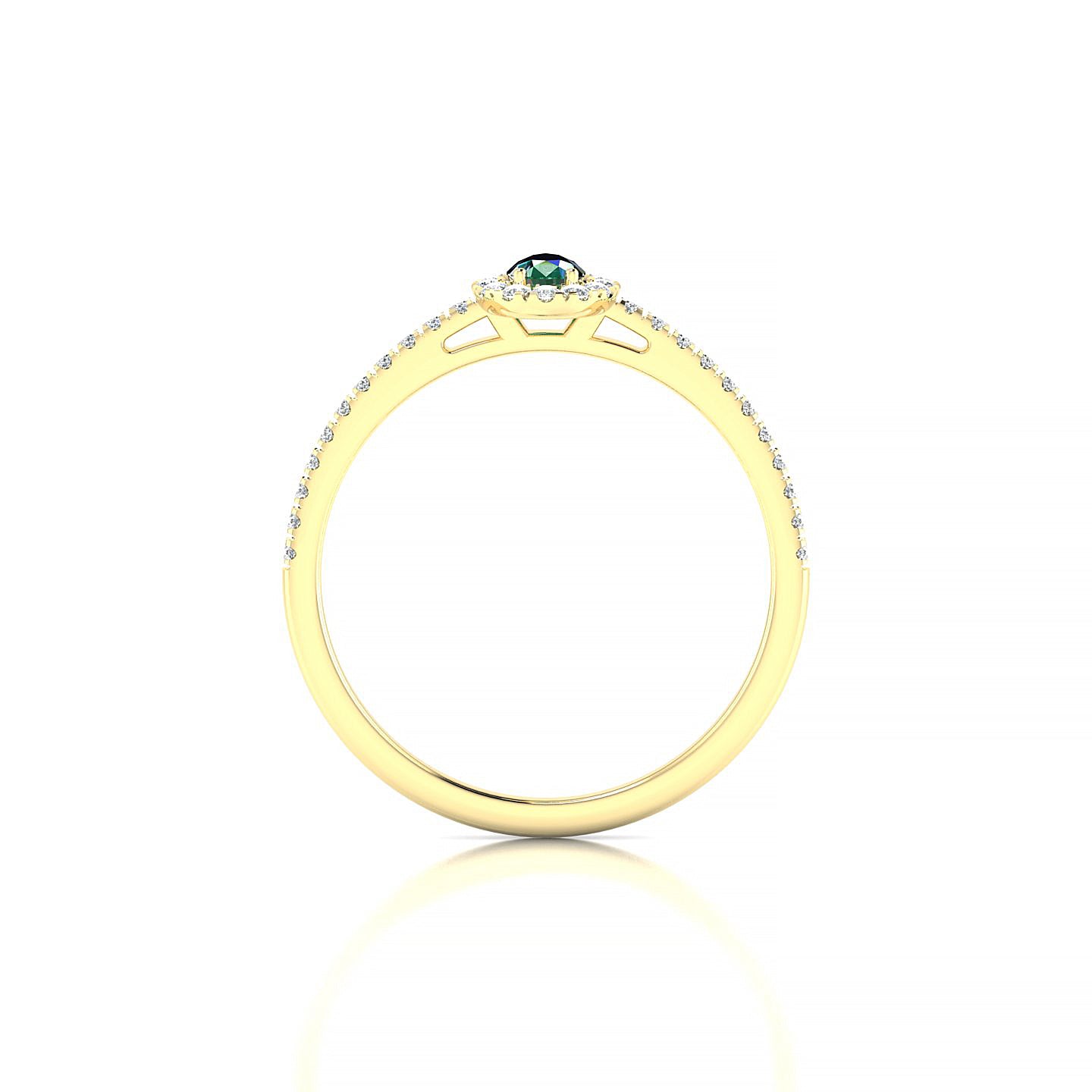 Sunrise | 18k Yellow Gold 5 x 3 mm Pear Emerald Ring