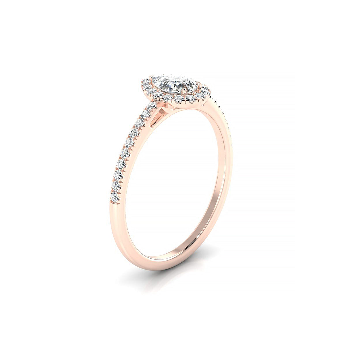 Sunrise | 18k Rose Gold 6 x 4 mm Pear Diamond Ring