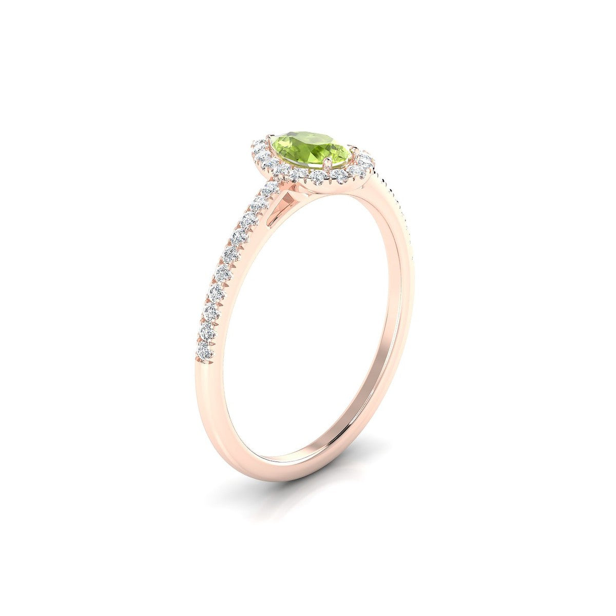 Sunrise | 18k Rose Gold 6 x 4 mm Pear Peridot Ring