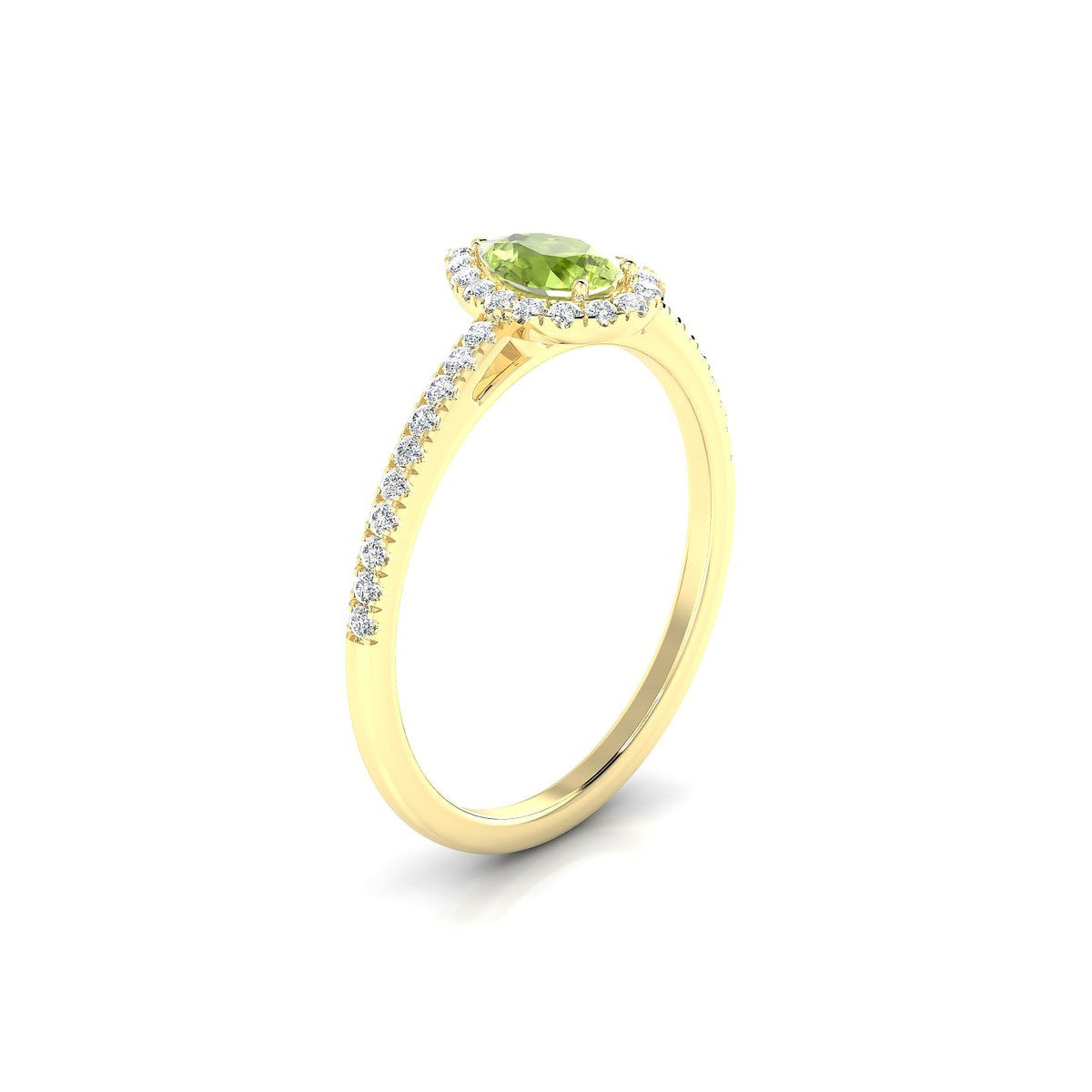 Sunrise | 18k Yellow Gold 6 x 4 mm Pear Peridot Ring