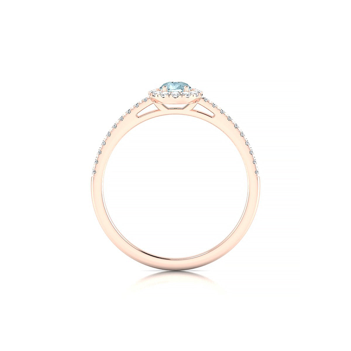 Sunrise | 18k Rose Gold 6 x 4 mm Pear Aquamarine Ring