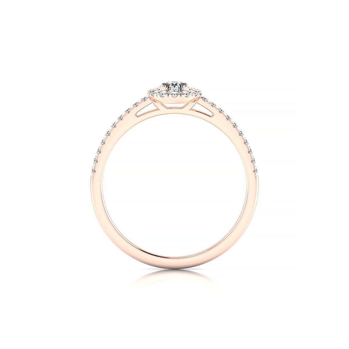 Sunrise | 18k Rose Gold 6 x 4 mm Pear Diamond Ring