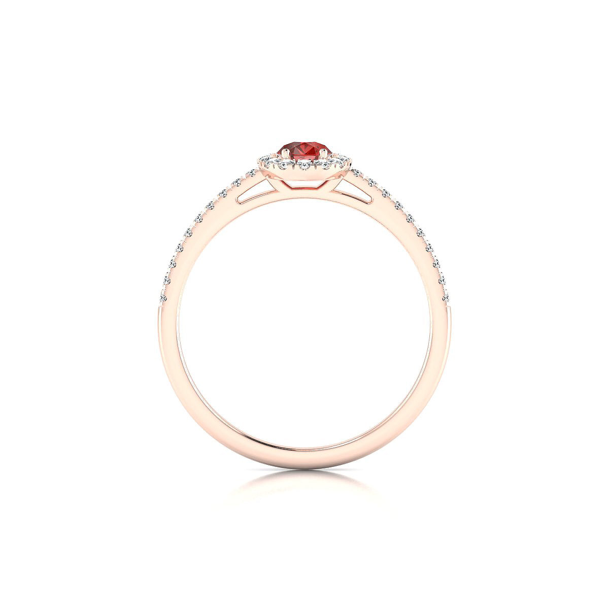 Sunrise | 18k Rose Gold 6 x 4 mm Pear Garnet Ring