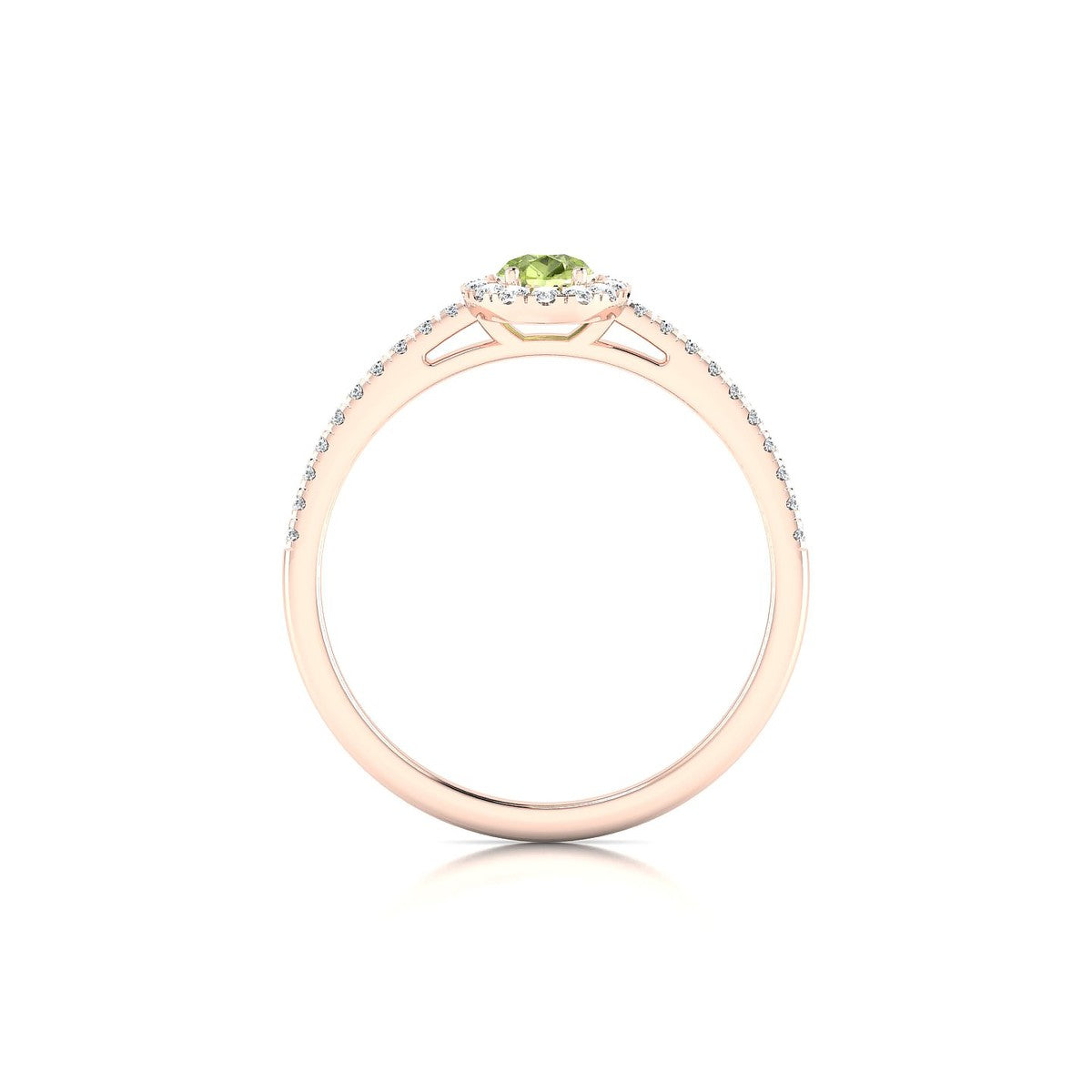Sunrise | 18k Rose Gold 6 x 4 mm Pear Peridot Ring