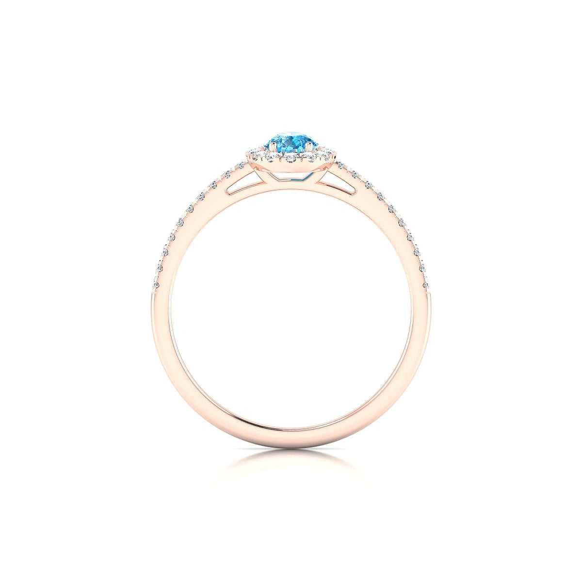 Sunrise | 18k Rose Gold 6 x 4 mm Pear Topaz Ring