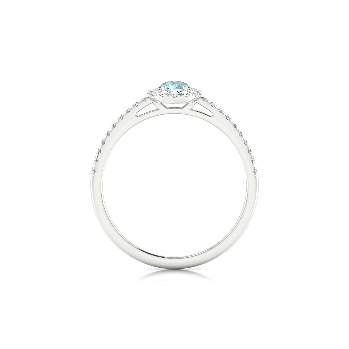 Sunrise | 18k White Gold 6 x 4 mm Pear Aquamarine Ring