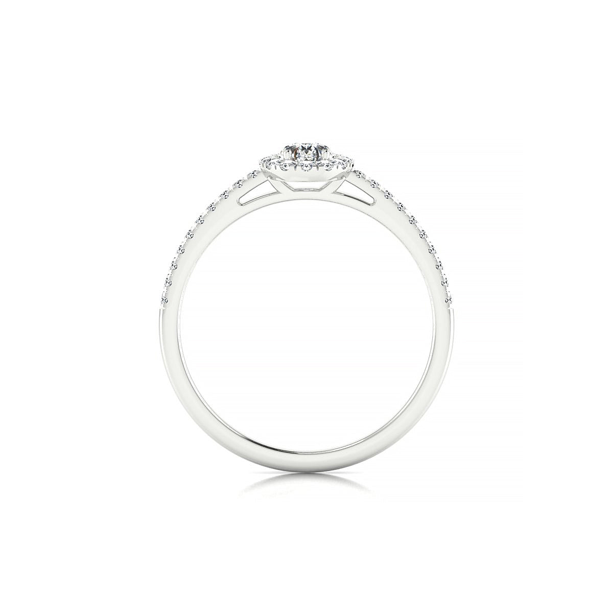 Sunrise | 18k White Gold 6 x 4 mm Pear Diamond Ring