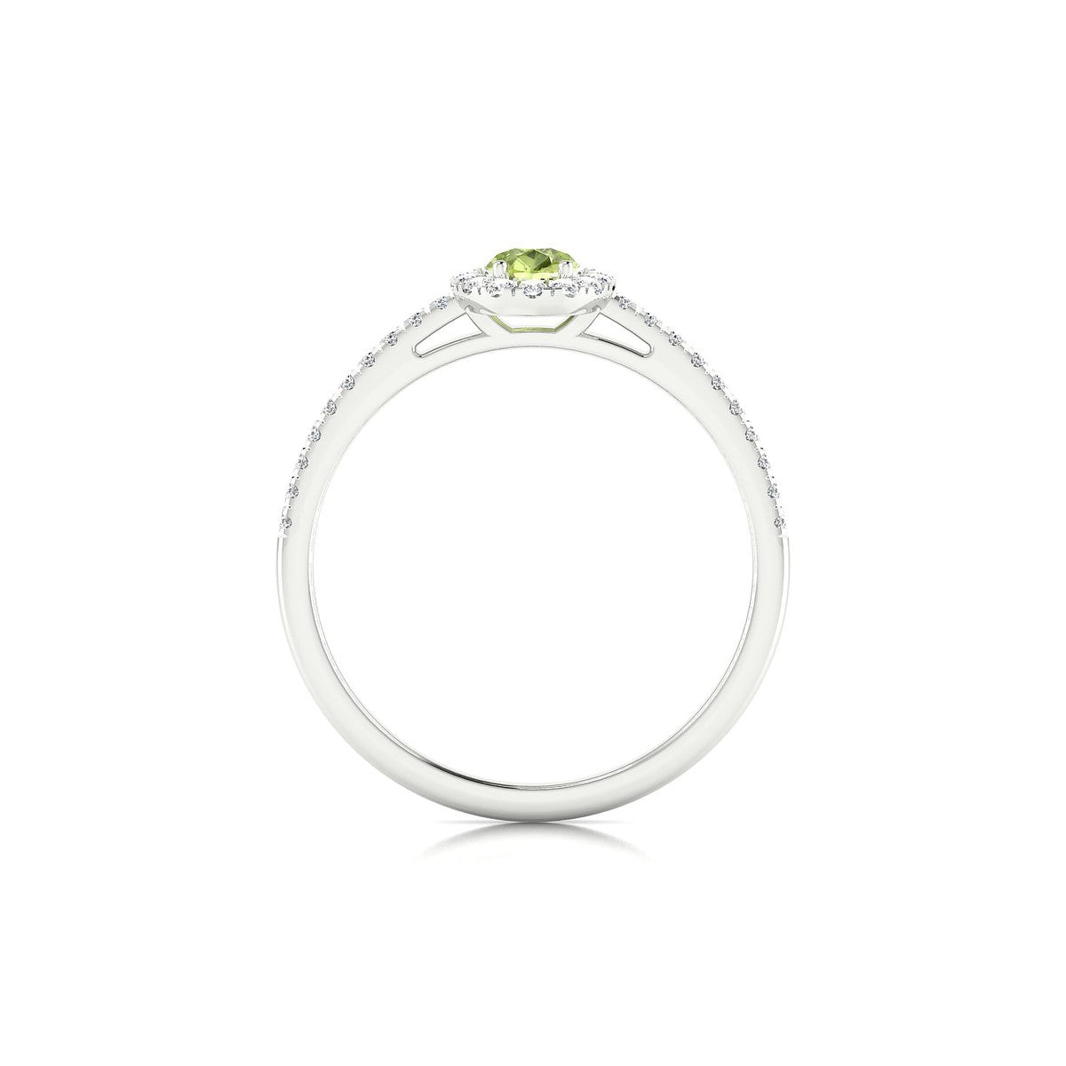 Sunrise | 18k White Gold 6 x 4 mm Pear Peridot Ring
