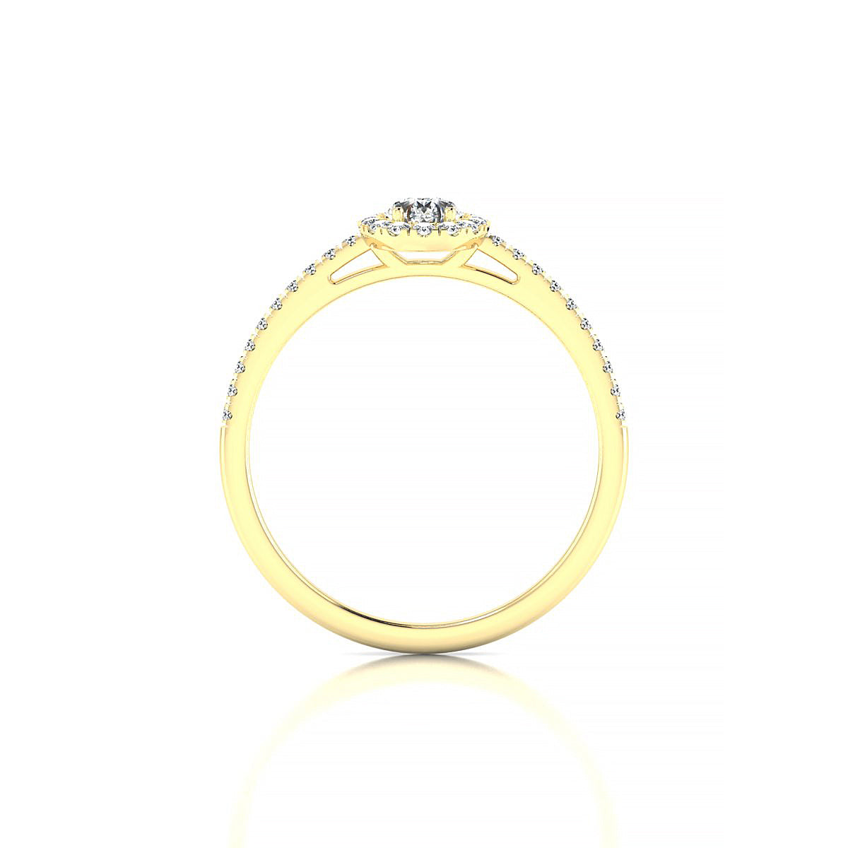 Sunrise | 18k Yellow Gold 6 x 4 mm Pear Diamond Ring