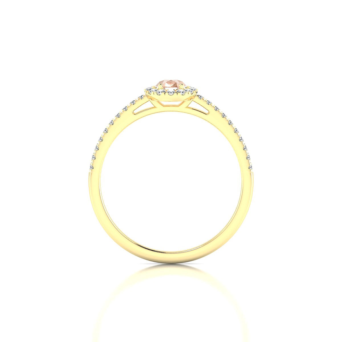 Sunrise | 18k Yellow Gold 6 x 4 mm Pear Morganite Ring