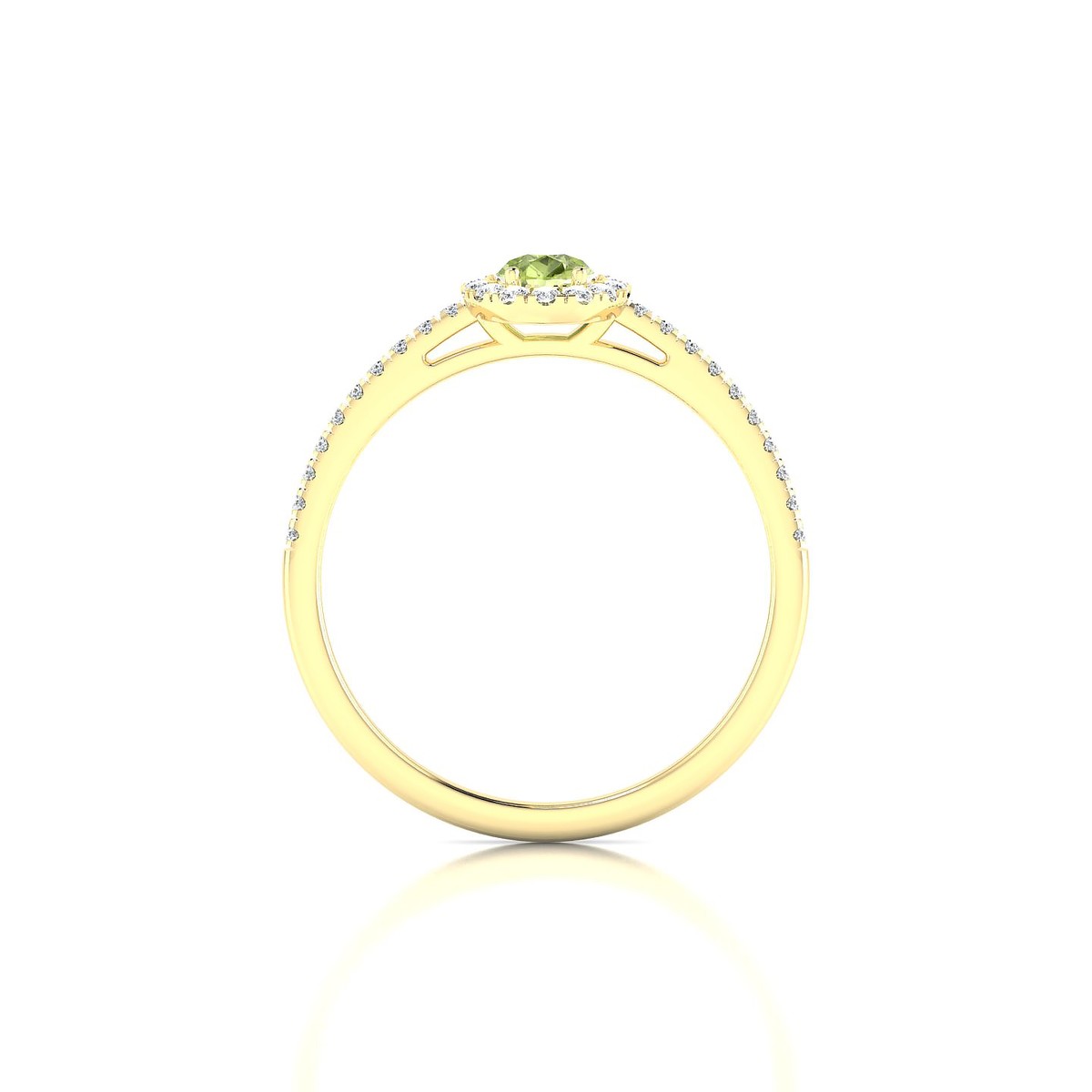 Sunrise | 18k Yellow Gold 6 x 4 mm Pear Peridot Ring